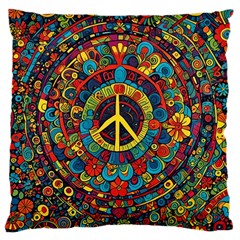Peace Abstract Pattern Creative Drawing Large Cushion Case (one Side)