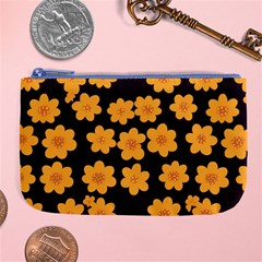 Retro 40s 50s Flowers Pattern Halloween 4 Large Coin Purse