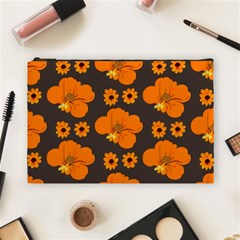 Retro 40s 50s Flowers Pattern Halloween 2 Cosmetic Bag (large)