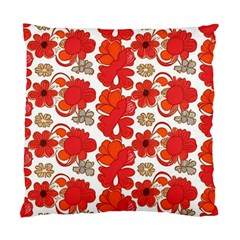 Mid Century Retro Floral 1970s 1960s Pattern 91 Standard Cushion Case (one Side)