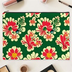 Retro 40s 50s Mexico Flowers Pattern 2 Cosmetic Bag (xxxl)