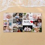 Custom Photo Family Name 54 X27  Super Absorbent Beach Towel	 Front