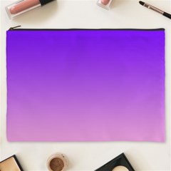 Indigo Violet To Cotton Candy Pink Linear Gradient Cosmetic Bag (xxxl)