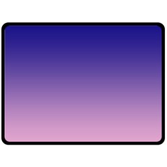 Navy Blue To Cotton Candy Pink Linear Gradient Fleece Blanket (large)