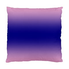 Cotton Candy Pink To Navy Blue Bilinear Gradient Standard Cushion Case (one Side)