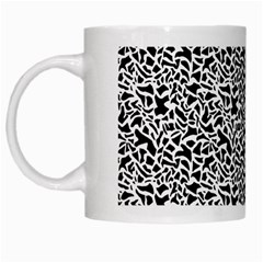 Black White Giraffe Pattern White Mug