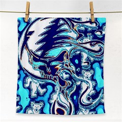 Trippy Dippy Bears Blue Dancing Greatful Dead Skull Steal Your Face Face Towel