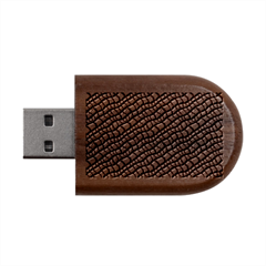 Turquoise Snake  Wood Oval Usb Flash Drive