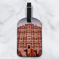 Rajasthan Hawa Mahal Nappa Leather Luggage Tag Rectangle