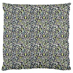 Green Leaves Large Cushion Case (two Sides)