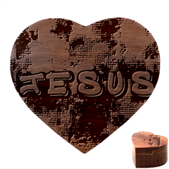 Neon Jesus 8375771 Heart Wood Jewelry Box