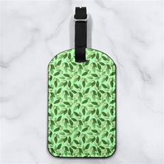 Leaves Pattern Texture Seamless Nappa Leather Luggage Tag Rectangle