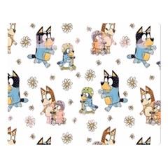 Bluey, Bluey Merch, Bluey Pattern, Bluey Bluey, Bingo, Bluey Design, Bluey Dog 80  X 56  Two Sides Premium Plush Fleece Blanket (large)