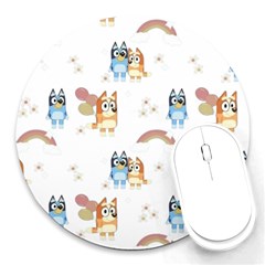 Bluey, Bluey Merch, Bluey Pattern, Bluey Bluey, Bingo, Bluey Design, Bluey Dog Round Mousepad
