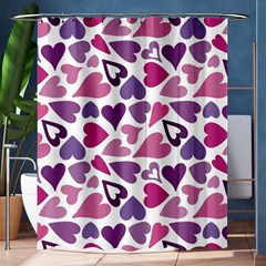 Heart Pattern Repetition Background Shower Curtain 60  X 72  (medium) 