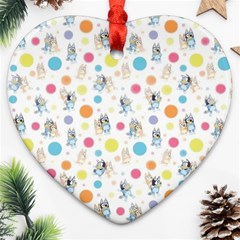 Bluey, Bluey Merch, Bluey Pattern, Bluey Bluey, Bingo, Bluey Design, Bluey Dog Heart Ornament (two Sides)
