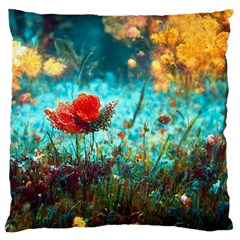 Flowers Detail Painting Nature Large Cushion Case (one Side)