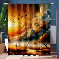 Nature Storm Painting Shower Curtain 60  X 72  (medium) 