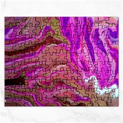 Magenta Waves Rectangular Jigsaw Puzzl