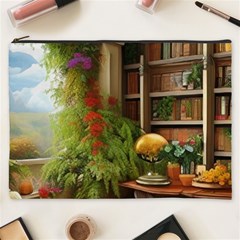 Room Interior Library Books Bookshelves Reading Literature Study Fiction Old Manor Book Nook Reading Cosmetic Bag (xxxl)