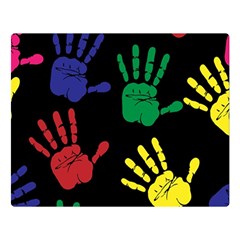 Handprints Hand Print Colourful 80  X 56  Two Sides Premium Plush Fleece Blanket (large)