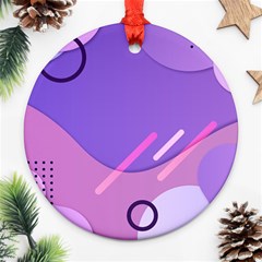 Colorful Labstract Wallpaper Theme Ornament (round)