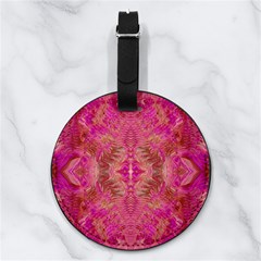 Tondo Symmetry Nappa Leather Luggage Tag Round