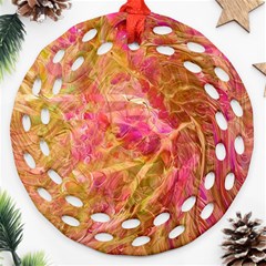 Acid Green Blend Ornament (round Filigree)