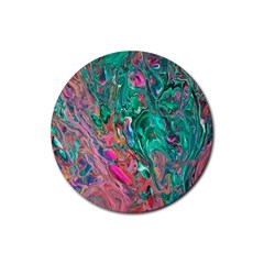 Green Pour Rubber Coaster (round)