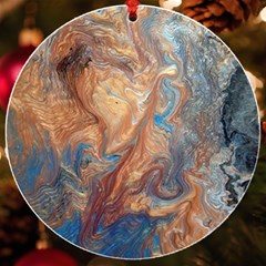 Blue Flow Uv Print Acrylic Ornament Round